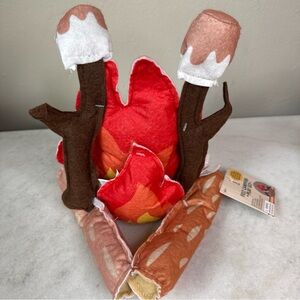 5 PCS Pretend Camping Campfire Toys Plush Felt Playset Kids Firepit S'mores NEW